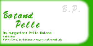 botond pelle business card